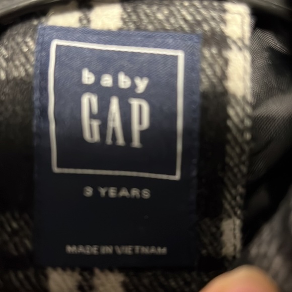 Baby Gap Plaid Coat Wool Blend with Hood 3 Years - Picture 4 of 5